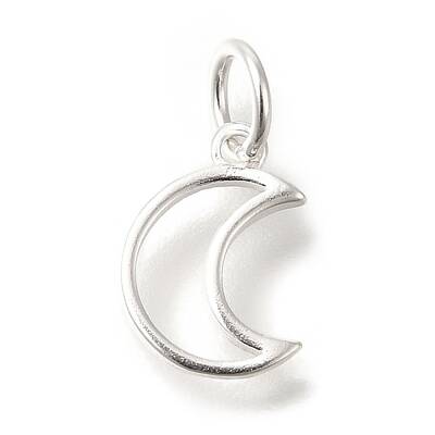 925 Sterling Silver Moon Outline Charms