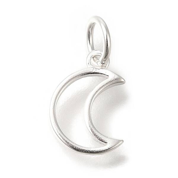 925 Sterling Silver Moon Outline Charms