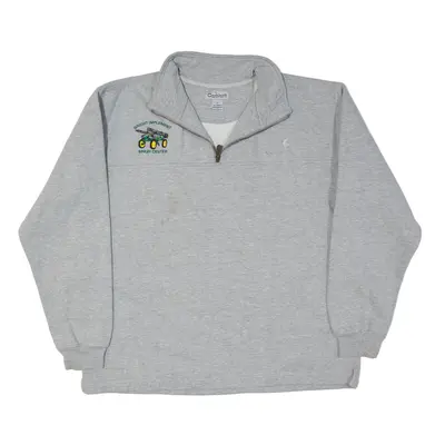 CARHARTT Sweatshirt Grey 1/4 Zip Mens L