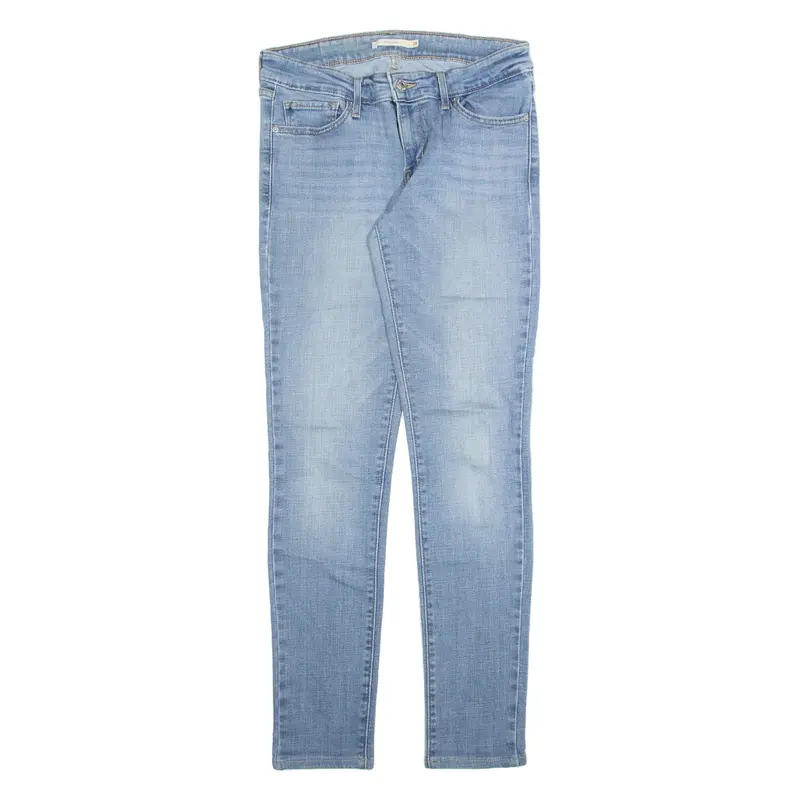 LEVI'S 711 Womens Jeans Blue Slim Skinny Stone Wash W28 L29