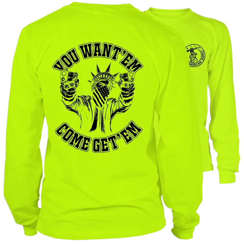 Come Get'em - Long Sleeve Hi-Vis T-Shirt