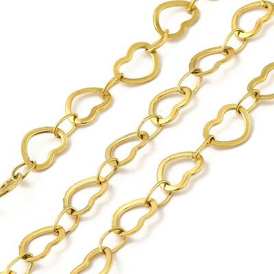 Ion Plating(IP) 304 Stainless Steel Heart Link Chains