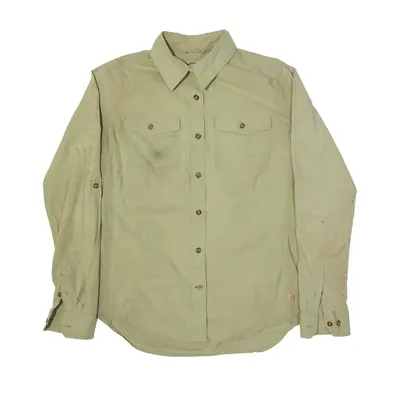 CARHARTT Workwear Plain Shirt Green Long Sleeve Womens S