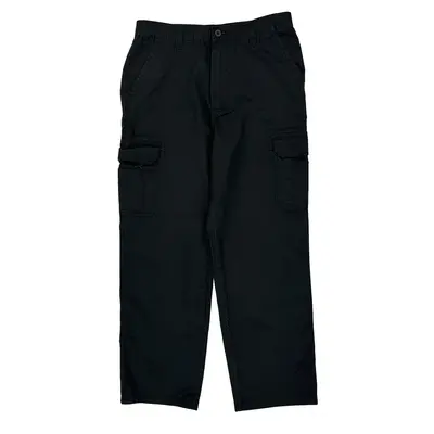 Anson Cargo Trousers - 34W 31L Black Cotton Blend