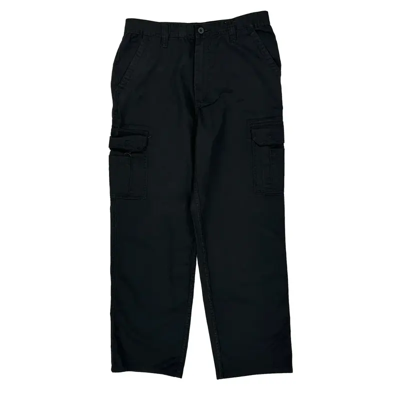 Anson Cargo Trousers - 34W 31L Black Cotton Blend