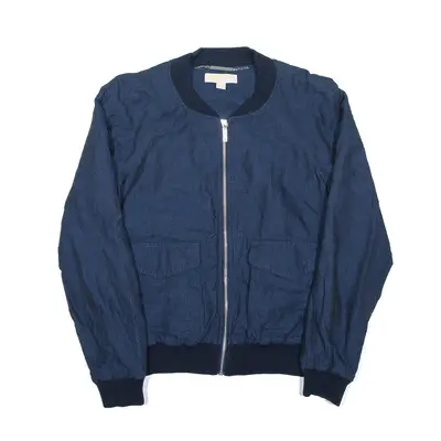 MICHAEL KORS Bomber Jacket Blue Womens UK 10