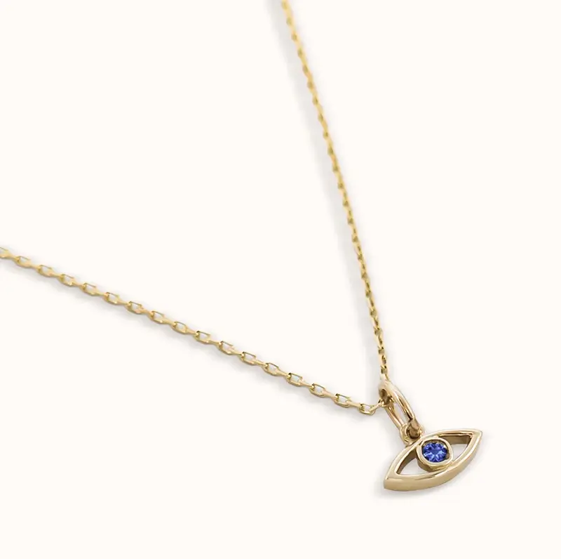 Crystal Eye Pendant Necklace