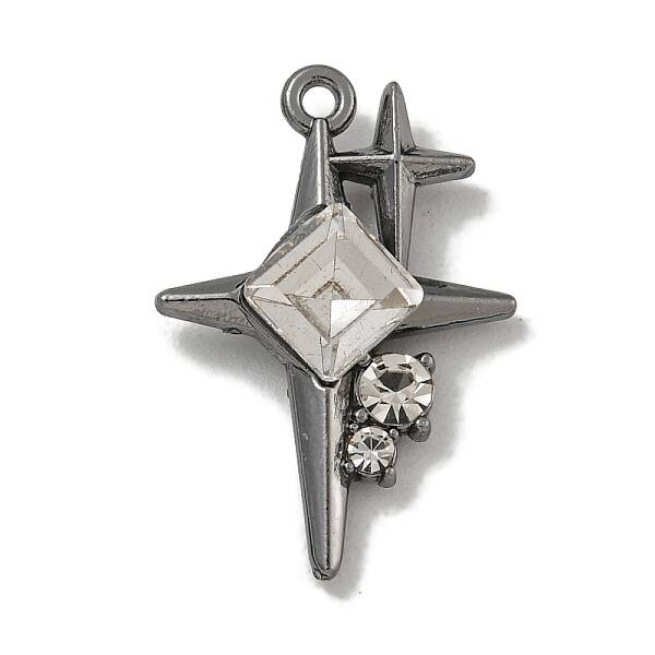 Rack Plating Alloy Rhinestone Pendants