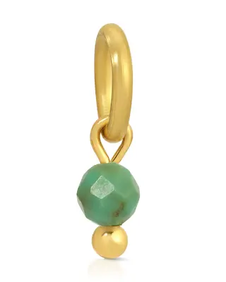 One Love Birthstone Charms | Metal Color: Gold | Month/Gemstone: May - Emerald