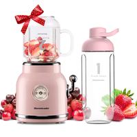 Smoothie Blender, Homeleader Personal Blender for Shakes and Smoothies, With 6 Sharp Blades, 21oz Travel Cup and Lids,Pink Ma...