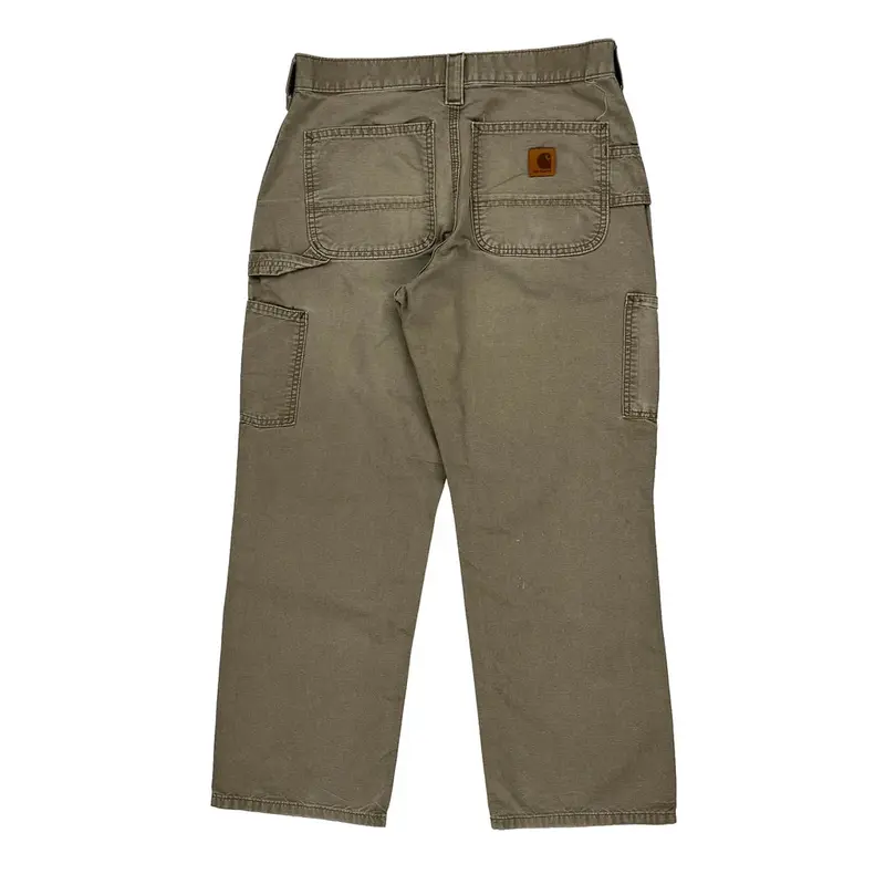 Workwear Carhartt Carpenter Trousers - 31W 28L Khaki Cotton | Size: 31″ waist