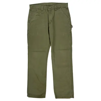 Carhartt Carpenter Trousers - 33″ Waist Green Cotton