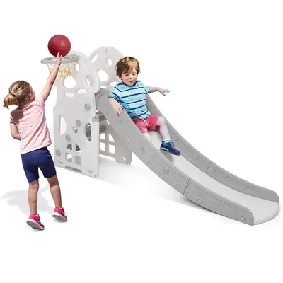 Garvee 3-in-1 Toddler Slide with Extra Long Slope - Safe Material for Indoor & Outdoor Play