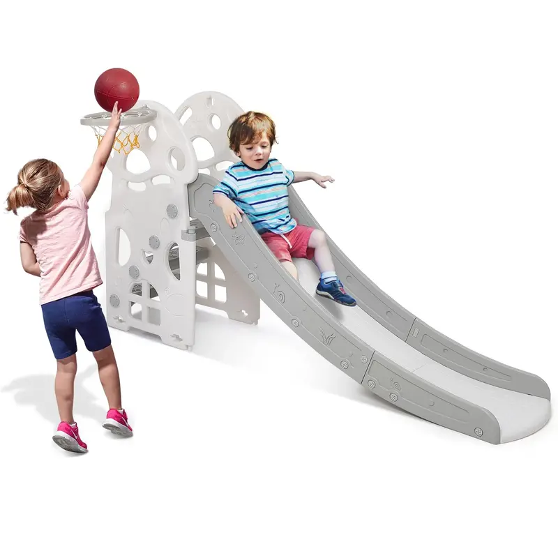 Garvee 3-in-1 Toddler Slide with Extra Long Slope - Safe Material for Indoor & Outdoor Play