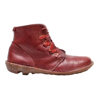 EL NATURALISTA Ankle Boots Maroon Leather Womens UK 5