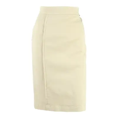 CERRUTI Womens Straight Skirt Cream Knee Length M