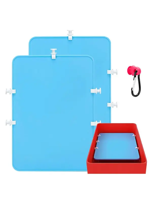 Plain Color Detachable Waterproof Divider Tray for Beach Bag, 2 Counts/set Plastic Bag Organizer Inserts, Versatile Bag Acces...