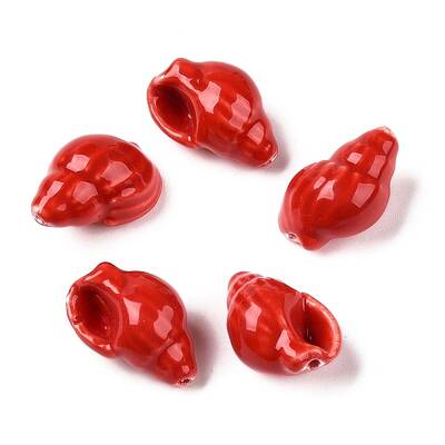 Handmade Printed Porcelain Beads Strand
