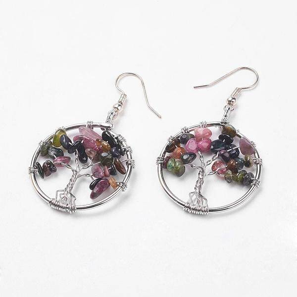 Natural Tourmaline Dangle Earrings