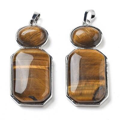 Natural Tiger Eye Big Human Body Shaped Pendants