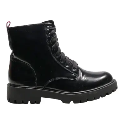 TOMMY HILFIGER Ankle Boots Black Leather Womens UK 3