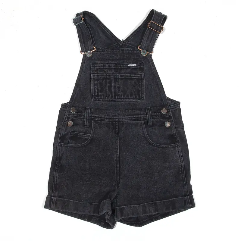 JORDACHE Shorts Black 90s Straight Denim Dungarees Girls M W24 L3