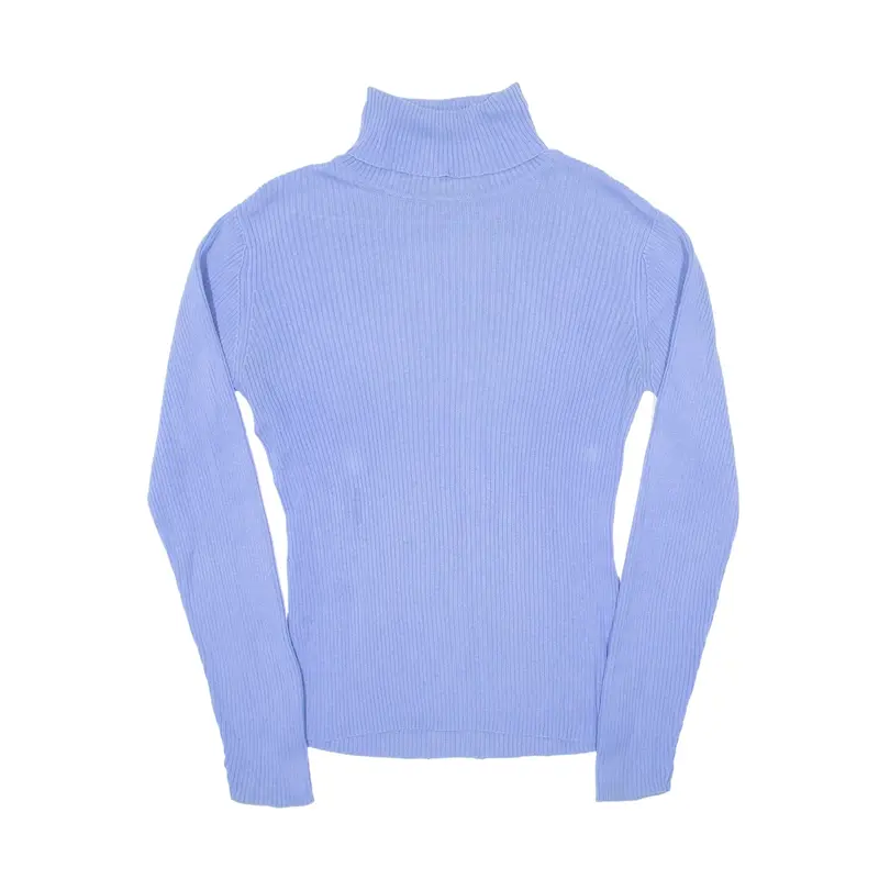 INC Super Stretch Jumper Purple Tight Knit Roll Neck Womens S