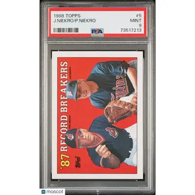 J/Niekro/P/Niekro PSA 1988 Topps Baseball #5 9 73517213