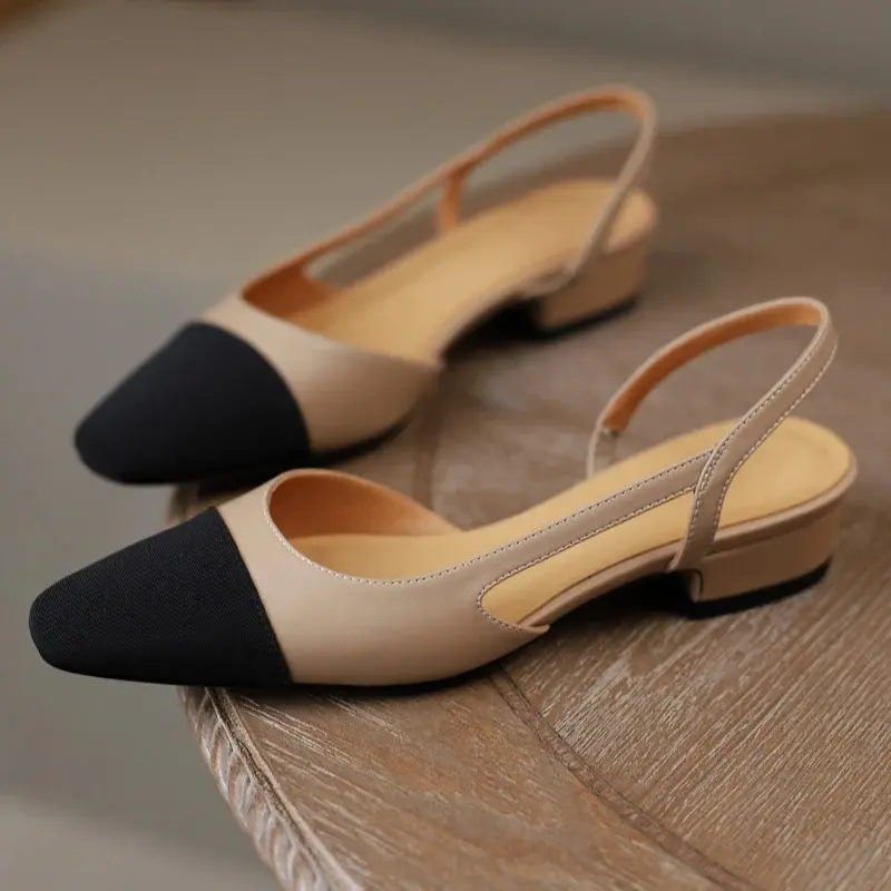 CHIKO Jamie Square Toe Block Heels Slingback Shoes