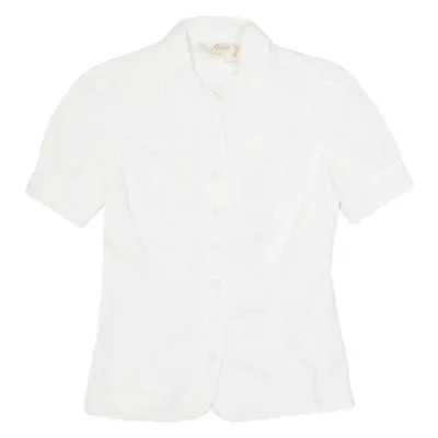 GUESS Womens Shirt White Collared S