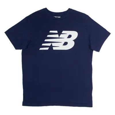 NEW BALANCE Mens T-Shirt Blue Crew Neck L