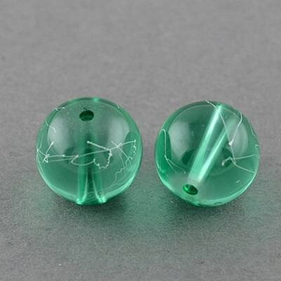 Drawbench Transparent Glass Round Beads Strands