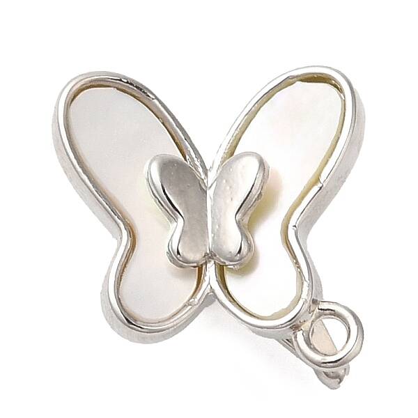 Brass with Natural Shell Fold Over Clasps