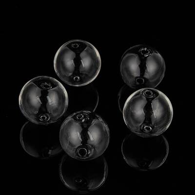 Handmade Two Holes Blown Glass Globe Beads