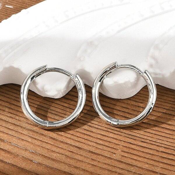 Brass Huggie Hoop Earrings