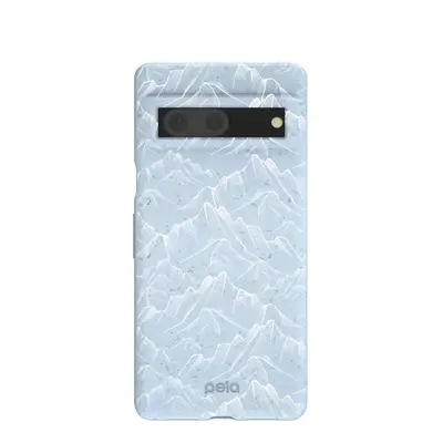 Powder Blue Snowy Mountains Google Pixel 7 Case