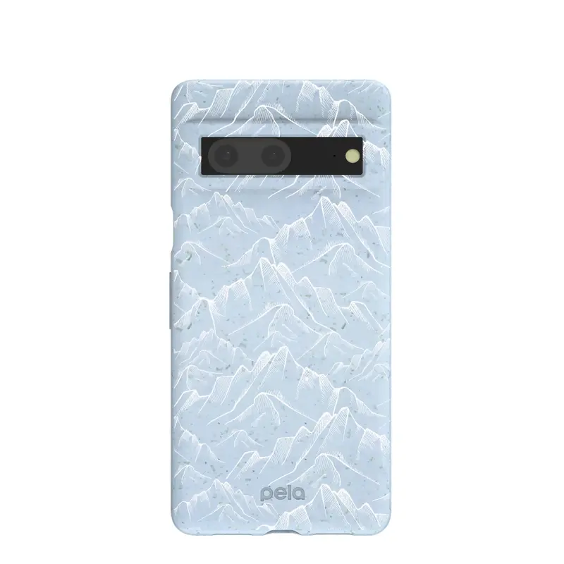 Powder Blue Snowy Mountains Google Pixel 7 Case