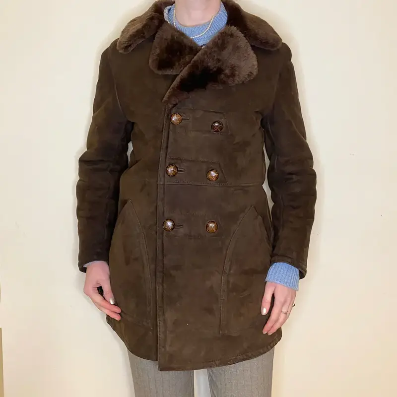 Unbranded Sheepskin Jacket - Medium Brown Suede