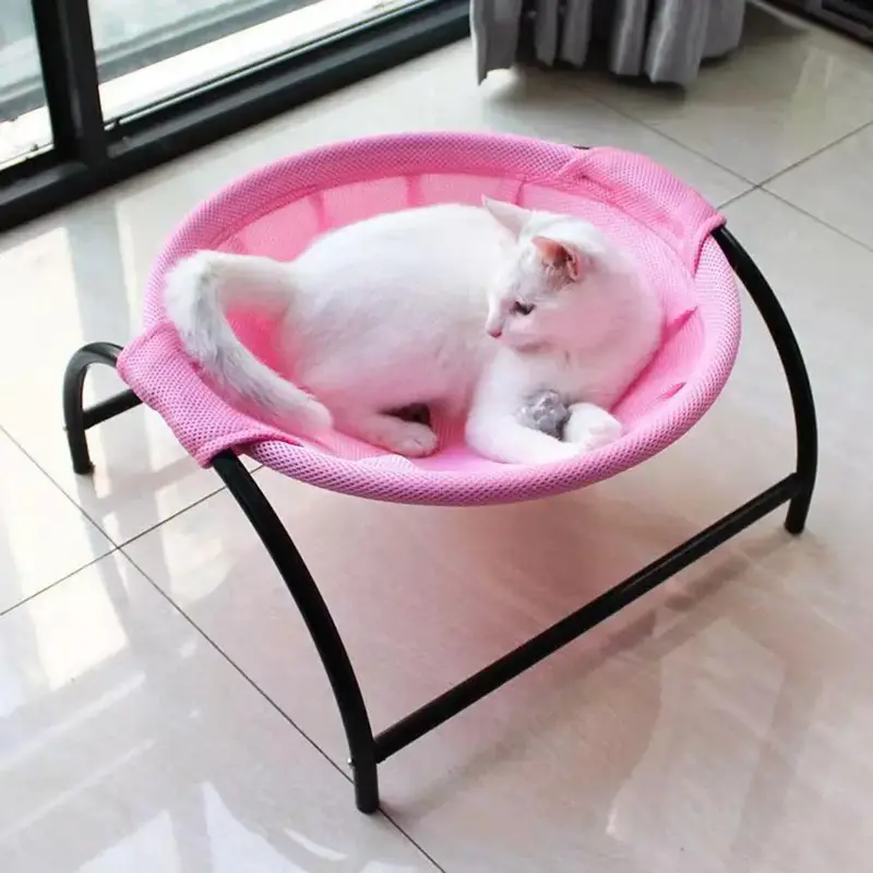 Breathable Cat Hammock Bed, Stable Free-standing Cat Bed Cat Sleeping Resting Hammock, Kitty Lounge Chair, Washable Hanging P...