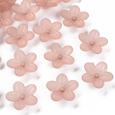 Frosted Acrylic Bead Caps