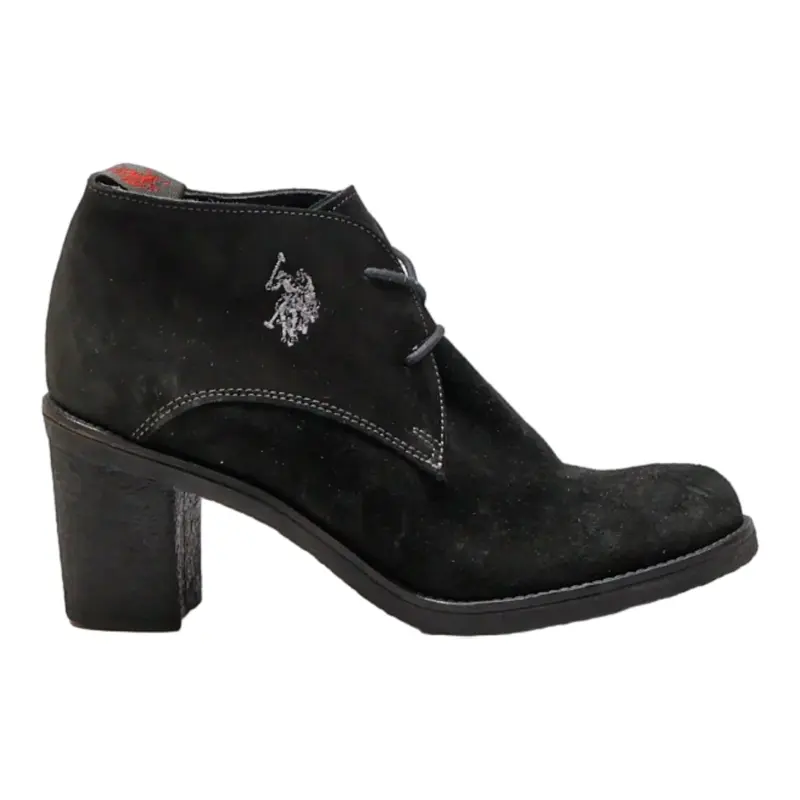 US POLO ASSN Ankle Boots Black Synthetic Womens UK 5