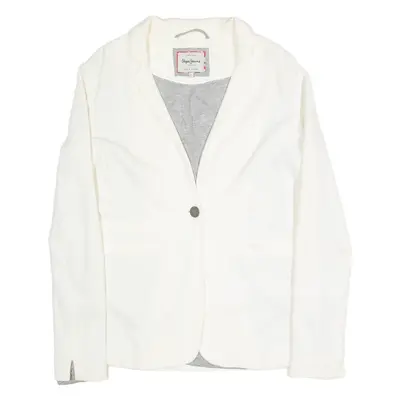PEPE JEANS Womens Blazer Jacket Cream L