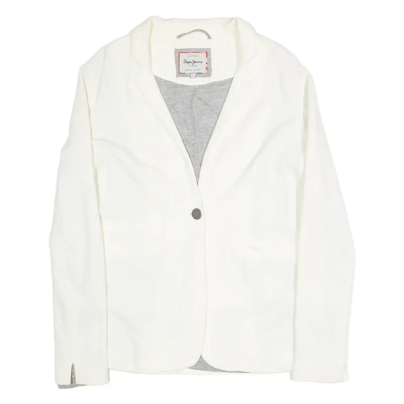 PEPE JEANS Womens Blazer Jacket Cream L