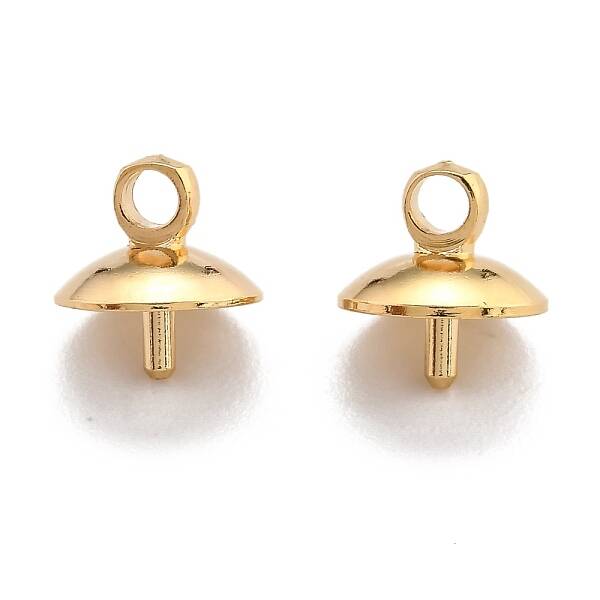 Brass Cup Pearl Peg Bails Pin Pendants
