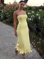 Women's Plain Tube Dress, Elegant Strapless Long Dress for Party Club Night Out Beach Vacation, Ladies Clothes for All Season...