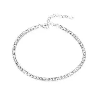 Agato AGB777/21 shiny silver tennis bracelet
