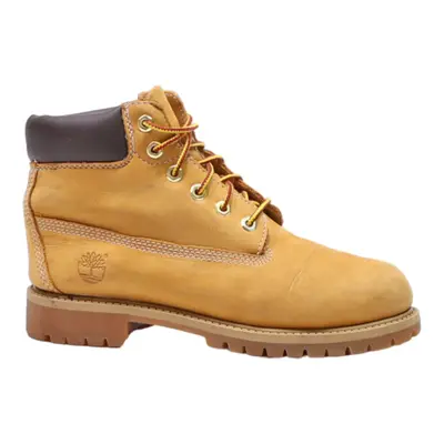 TIMBERLAND Hiking Boots Brown Leather Boys UK 2.5