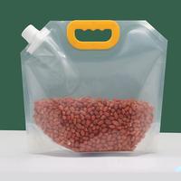 10Piece 2.5 L Cereal Moisture Resistant Ziploc Bags, Pack of 10 Resealable Washable Clear Cereal Storage Suction Bags for Sta...