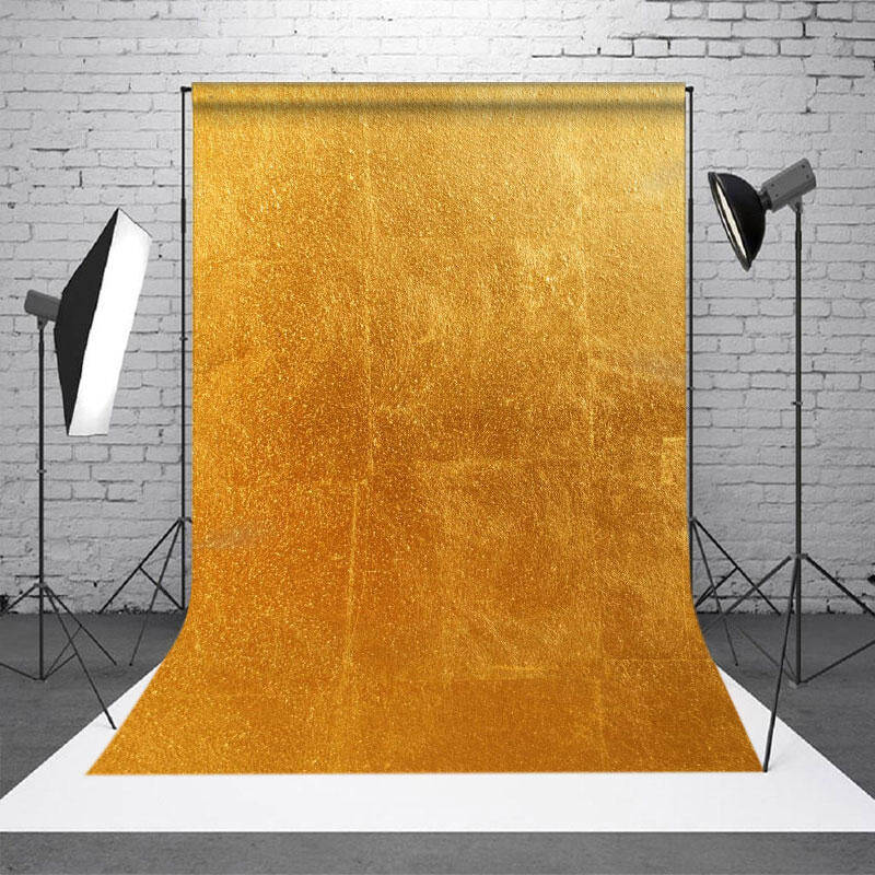 Golden Foil Textured Portrait Photo Studio Backdrop - Aperturee