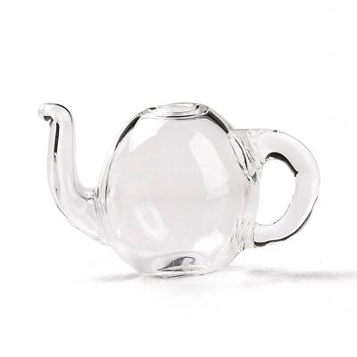 Round Mechanized Blown Glass Teapot
